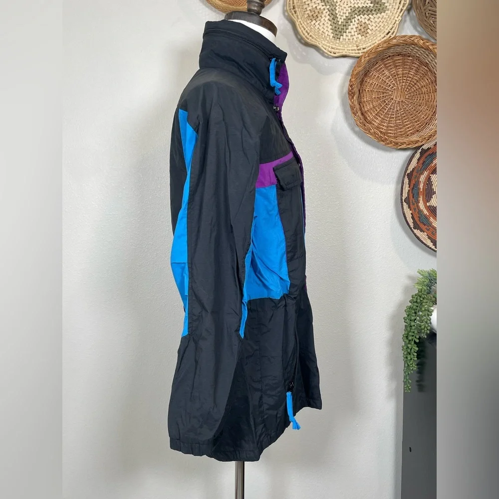 Vintage The North Face Men’s Ski Jacket Colorblock Blue Black Purple Size Small